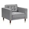 Armen Living Somerset Gray Velvet Mid Century Modern Club Chair LCSM1GREY - alternate 1